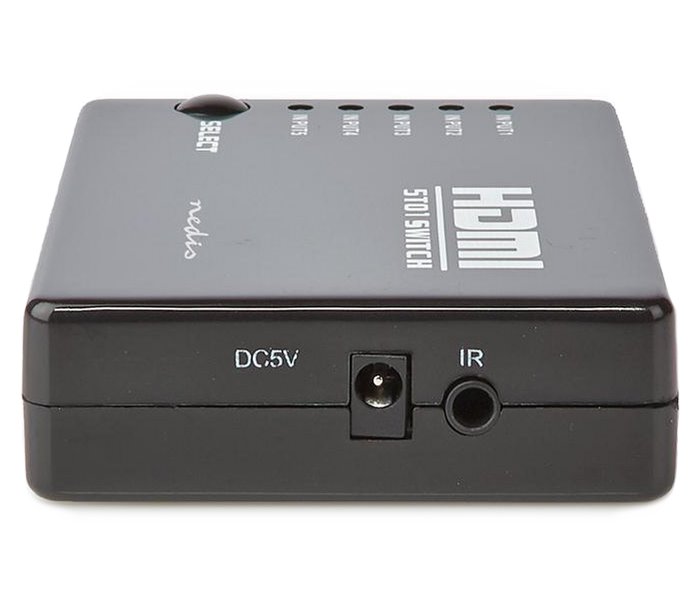 NEDIS HDMI přepínač/ 5x HDMI vstup/ 1x HDMI výstup/ 1080p/ ABS/ antracit/ box