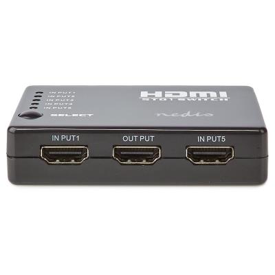 NEDIS HDMI přepínač/ 5x HDMI vstup/ 1x HDMI výstup/ 1080p/ ABS/ antracit/ box