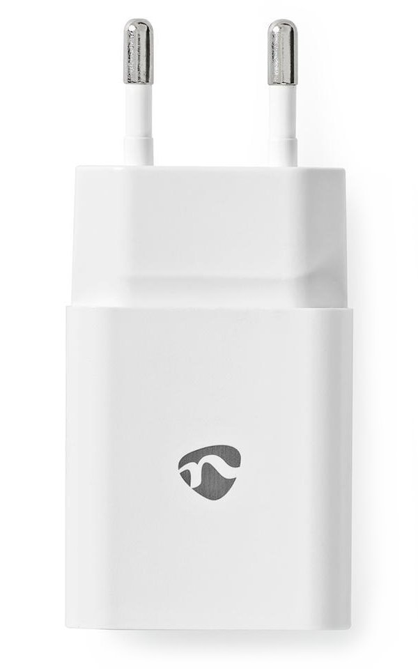 NEDIS síťová nabíječka/ USB-C/ 2.4 A/ 5.0 VDC/ rychlé nabíjení/ bílá/ kabel 1m