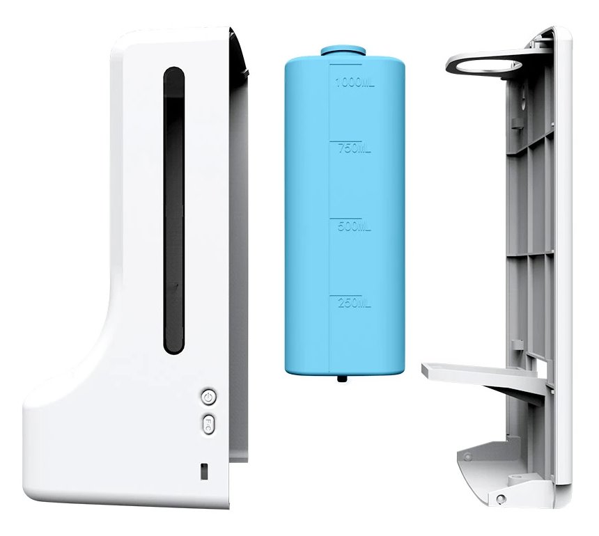 XtendLan XL-WMT-K9 dávkovač dezinfekce a teploměr lidského těla s varováním, montáž na stěnu