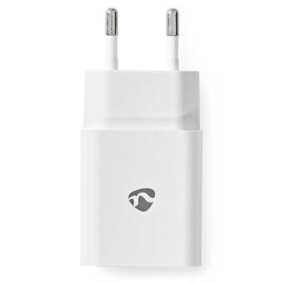 NEDIS síťová nabíječka/ USB-C/ 2.4 A/ 5.0 VDC/ rychlé nabíjení/ bílá/ kabel 1m