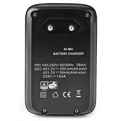 NEDIS nabíječka baterií/ AA/AAA/E-Block/ pro Ni-MH/ Ni-Cd/ černá