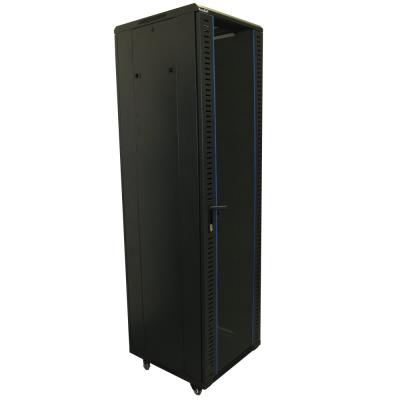 XtendLan 42U/600x800 stojanový, černý, skleněné dveře, plná záda