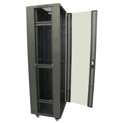 XtendLan 42U/600x800 stojanový, černý, skleněné dveře, plná záda