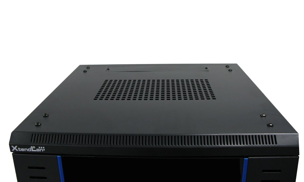 XtendLan 42U/600x800 stojanový, černý, skleněné dveře, plná záda
