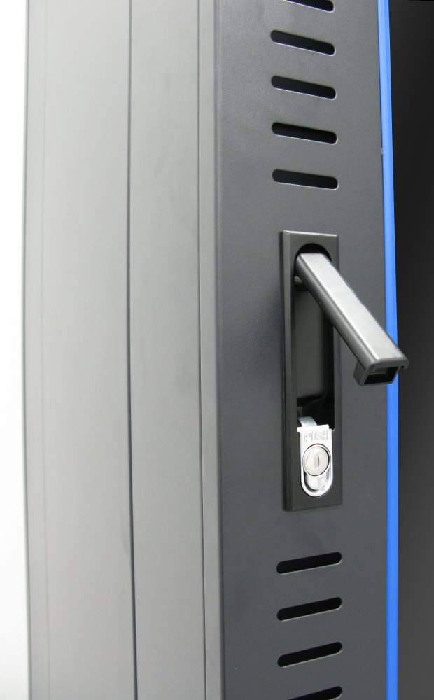 XtendLan 42U/600x800 stojanový, černý, skleněné dveře, plná záda