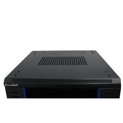 XtendLan 42U/600x800 stojanový, černý, skleněné dveře, plná záda