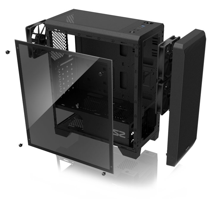 Zalman skříň S2 TG / Middle tower / ATX / USB 3.0 / USB 2.0 / temperované sklo