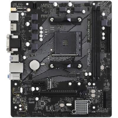 ASRock A520M-HDV / AMD A520 / AM4 / 2x DDR4 DIMM / M.2 / VGA / DVI-D / HDMI / mATX