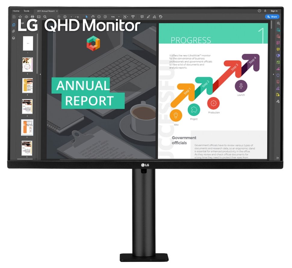 POŠKOZENÝ OBAL - LG monitor IPS 27QN880 27" / 2560x1440 / 350cd/m2 / 5ms / DP / 2xHDMI / USB-C / repro