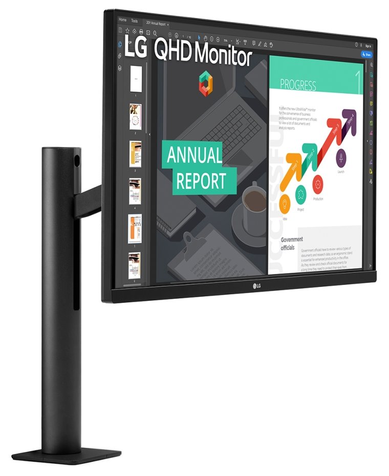 POŠKOZENÝ OBAL - LG monitor IPS 27QN880 27" / 2560x1440 / 350cd/m2 / 5ms / DP / 2xHDMI / USB-C / repro