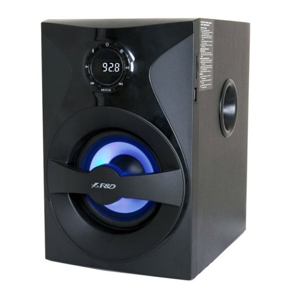FENDA F&D repro F380X/ 2.1/ 54W/ černé/ BT4.0/ NFC/ FM rádio/ USB/SD přehrávání/ dálkové ovládání