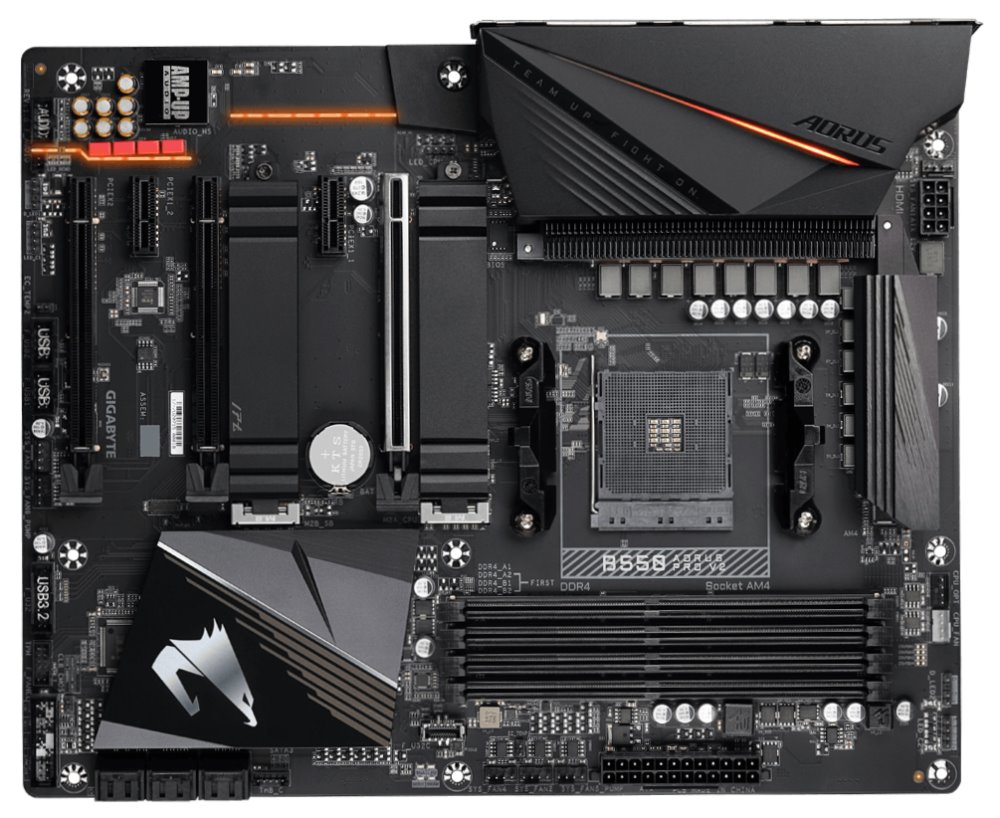 GIGABYTE B550 AORUS PRO V2 / AMD B550 / AM4 / 4x DDR4 / 2x M.2 / HDMI / USB-C / ATX