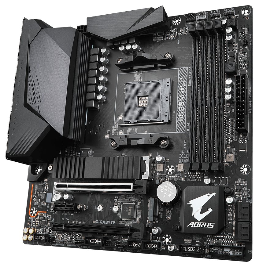 GIGABYTE B550M AORUS PRO-P / AMD B550 / AM4 / 4x DDR4 / 2x M.2 / HDMI / DP / mATX