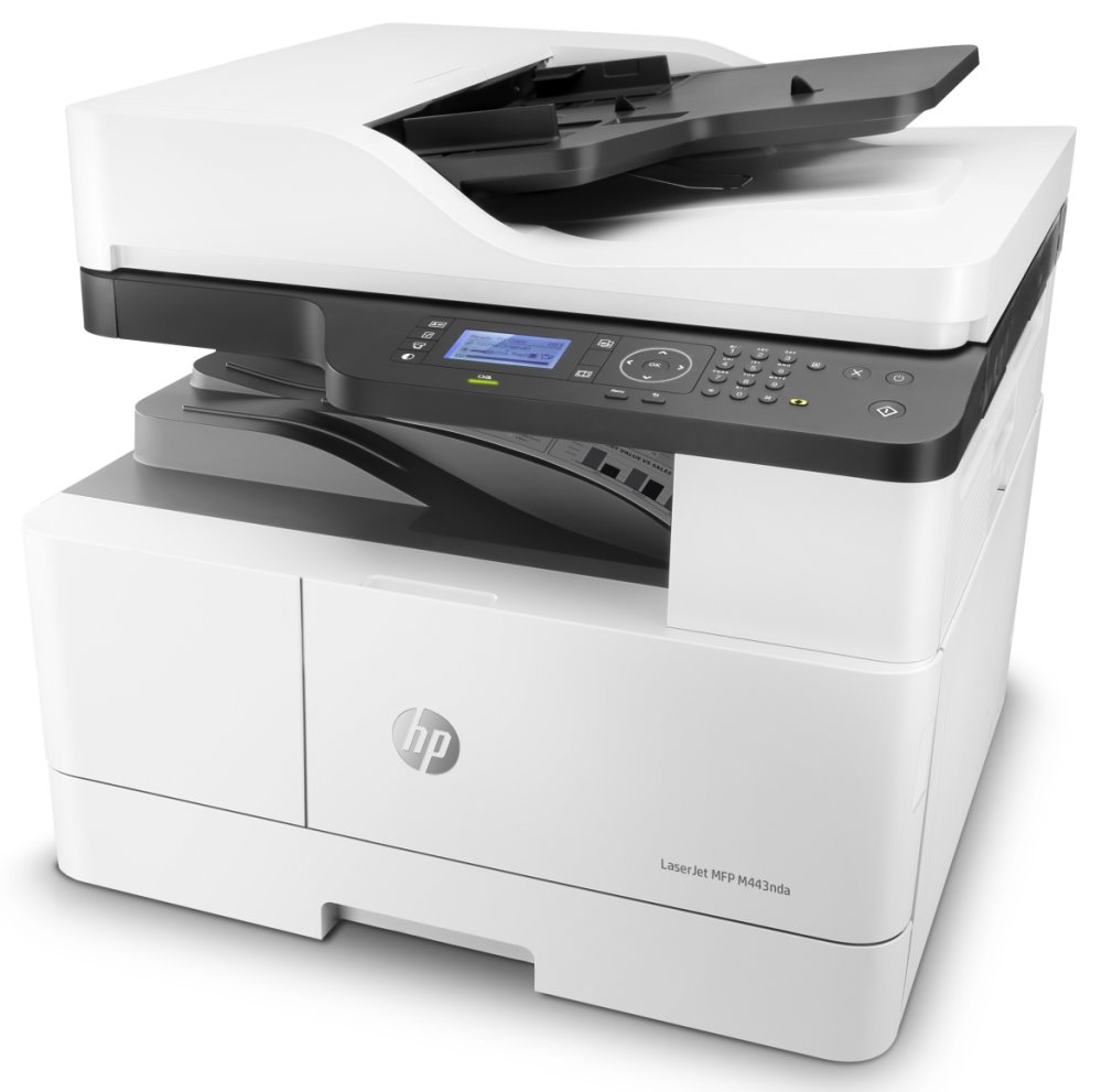 HP LaserJet MFP M443nda/ A4/A3/ 25/13ppm/ 1200x1200 dpi/ USB/ ADF/ LAN/ DUPLEX