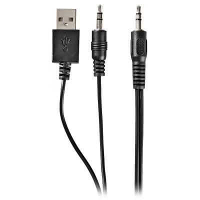 NEDIS PC reproduktory/ 2.1/ výkon 33 W/ 3,5 mm jack/ USB/ ABS/ dřevo/ černé
