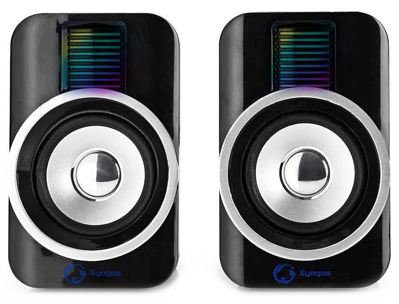 NEDIS herní reproduktory/ 2.0/ výkon 30 W/ 3,5 mm jack/ USB/ ABS/ černo-stříbrné