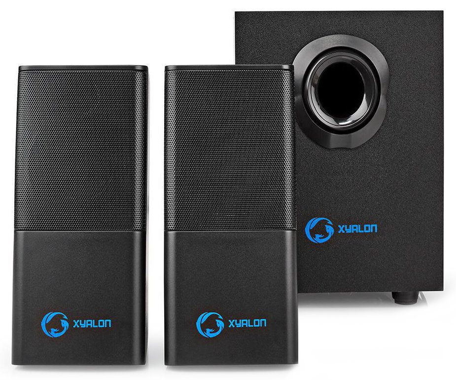 NEDIS herní reproduktory/ 2.1/ výkon 33 W/ 3,5 mm jack/ USB/ ABS/ dřevo/ černé