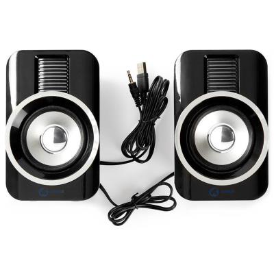 NEDIS herní reproduktory/ 2.0/ výkon 30 W/ 3,5 mm jack/ USB/ ABS/ černo-stříbrné