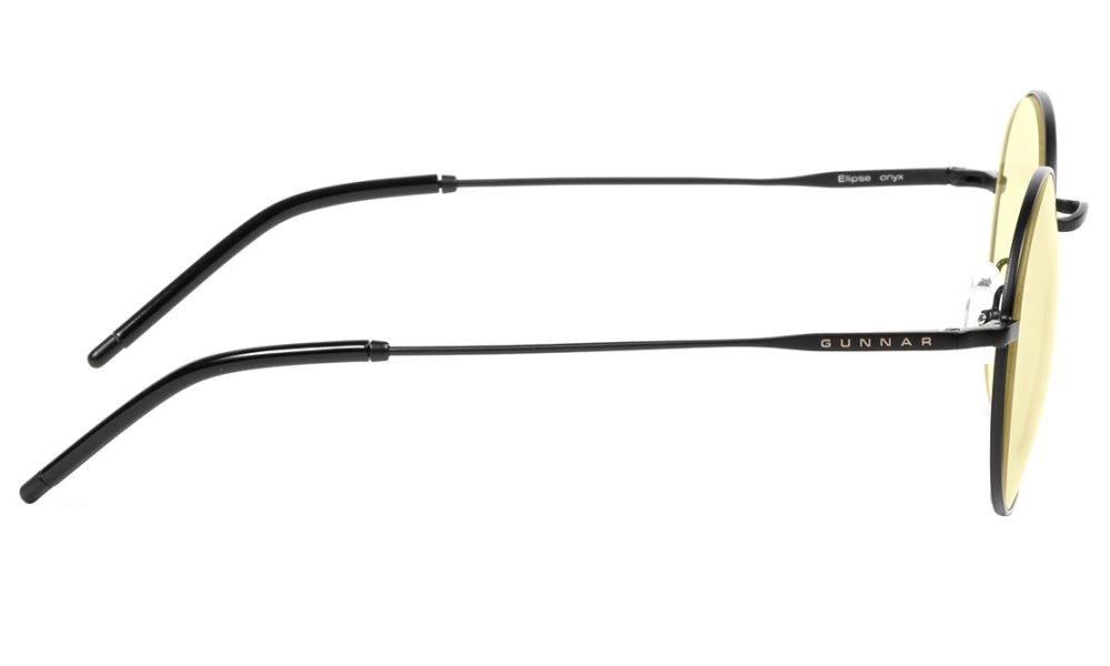 GUNNAR kancelářske/herní brýle ELLIPSE ONYX * jantárová skla * BLF 65 * GUNNAR focus