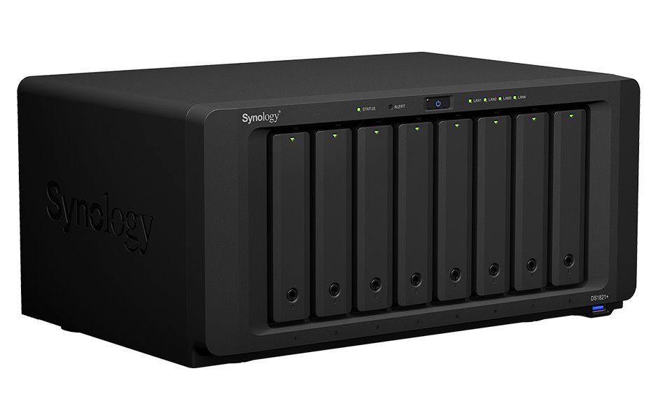 Synology DS1821+   8x SATA, 4GB RAM, 2x M.2, 4x USB3.0, 2x eSATA, 4x Gb LAN, 1x PCIe