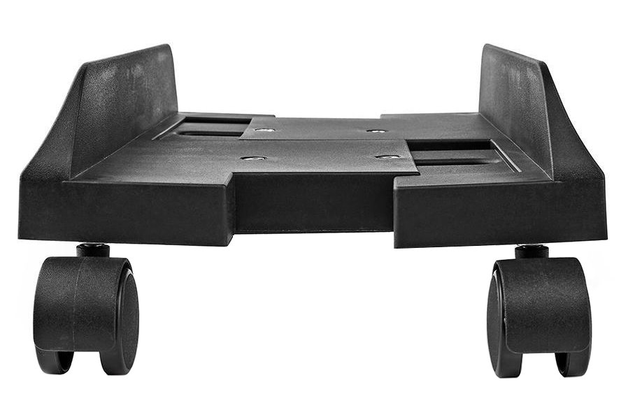 NEDIS stojan na stolní PC/ nastavitelná sířka/ 2 uzamykatelná kolečka/ černý