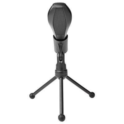 NEDIS stolní všesměrový mikrofon/ duální kondenzátor/ s tříramenným stojanem/ USB/ citlivost -38dB/ černý