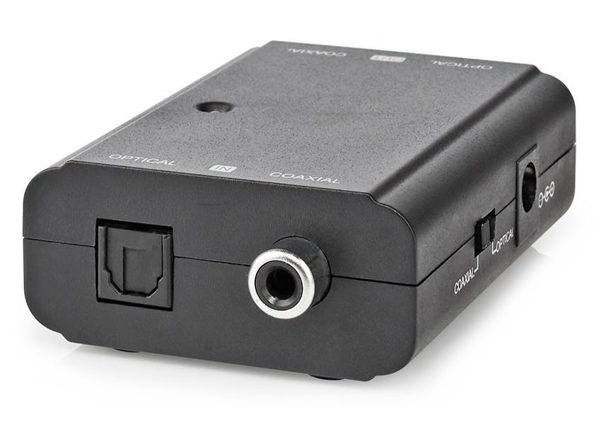 NEDIS digitální audio převodník/ 2cestný/ zásuvka RCA + zásuvka Toslink/ zásuvka RCA + zásuvka Toslink/ černý