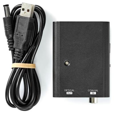 NEDIS digitální audio převodník/ 1cestný/ zásuvka RCA (SPDIF)/ zásuvka Toslink/ černý