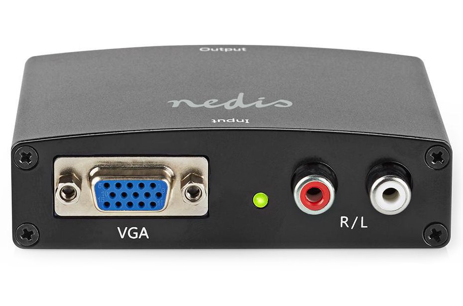 NEDIS převodník VGA na HDMI/ 2x RCA/ černý