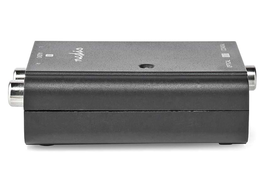 NEDIS převodník stereofonního zvuku na digitální/ 1cestný/ 2x zásuvka RCA (Stereo)/ zásuvka RCA + zásuvka Toslink/ černý