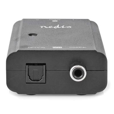 NEDIS převodník stereofonního zvuku na digitální/ 1cestný/ 2x zásuvka RCA (Stereo)/ zásuvka RCA + zásuvka Toslink/ černý