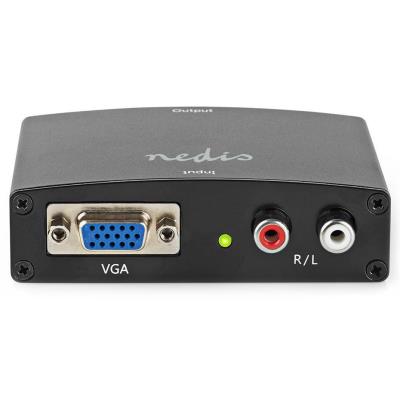 NEDIS převodník VGA na HDMI/ 2x RCA/ černý