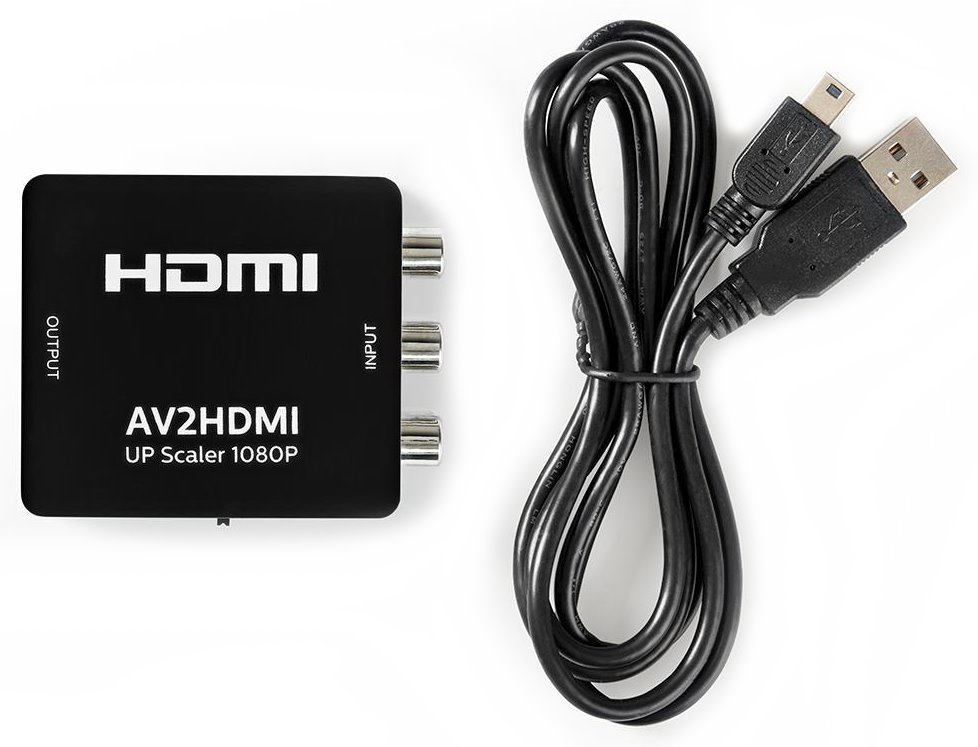 NEDIS převodník smíšeného videa na HDMI/ 3x RCA/ černý