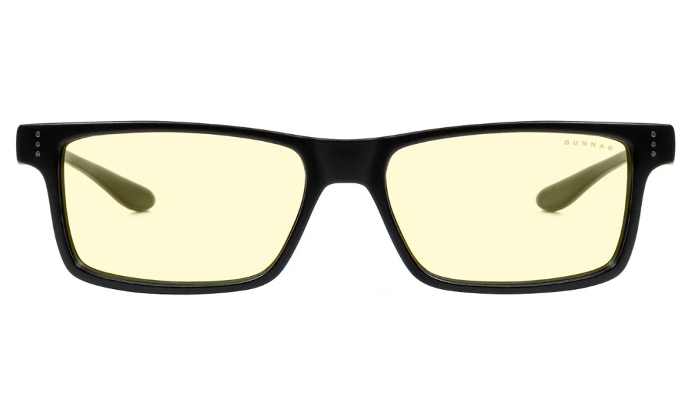 GUNNAR kancelářske/herní dioptrické brýle VERTEX READER ONYX * jantárová skla * BLF 65 * dioptrie +1.5