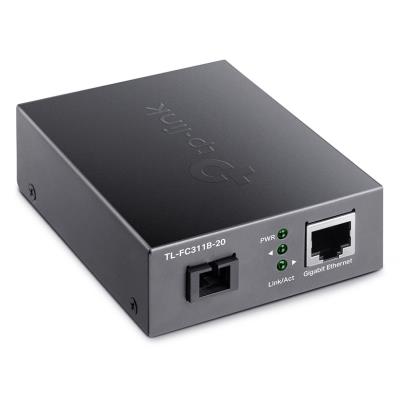 TP-Link TL-FC311B-20 WDM Media Konvertor 1x 10/100/1000 Mbps RJ45/ 1x 1000Mbps SC/ Eth/Optika (single-mode), 20km