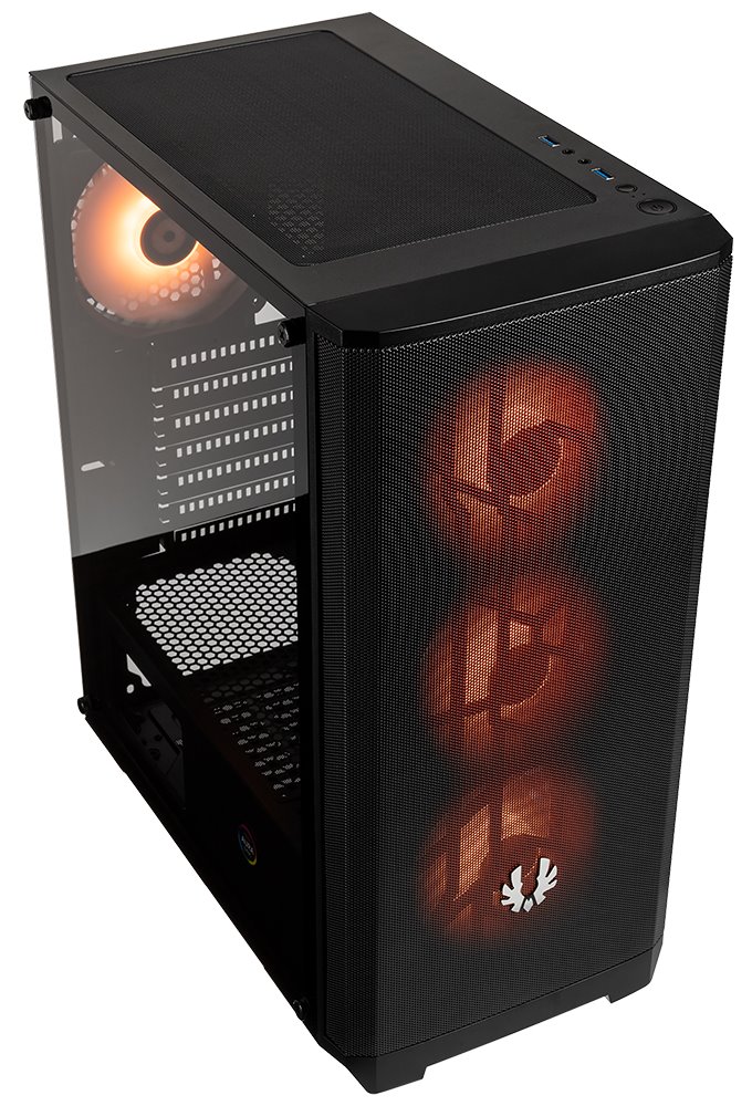 BitFenix skříň Nova Mesh SE TG ARGB / ATX / 4x120mm ARGB / USB 3.0 / tvrzené sklo / černá