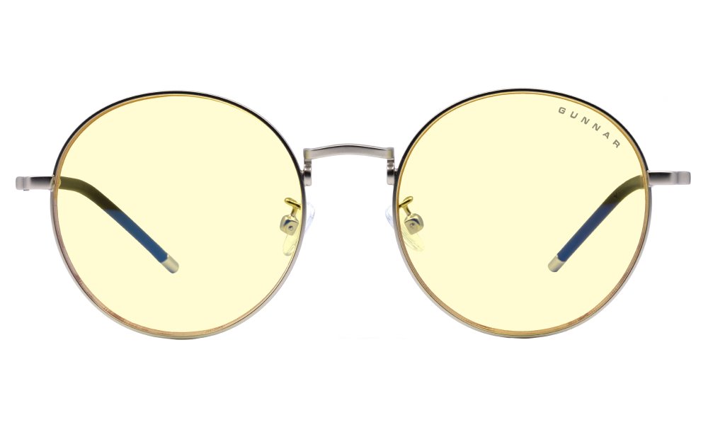 GUNNAR kancelářske/herní brýle ELLIPSE SILVER * jantárová skla * BLF 65 * GUNNAR focus