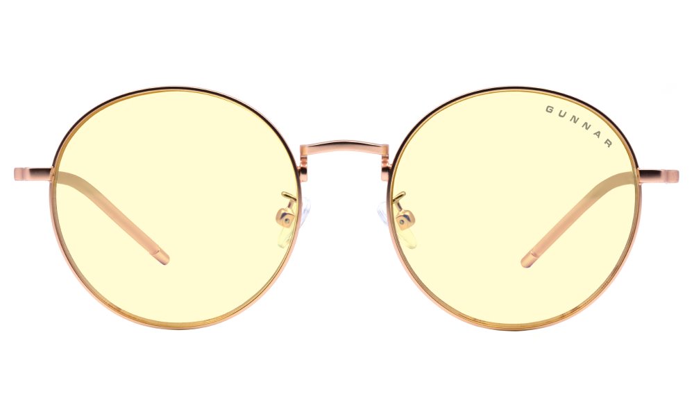 GUNNAR kancelářske/herní brýle ELLIPSE ROSE GOLD * jantárová skla * BLF 65 * GUNNAR focus