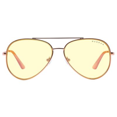 GUNNAR kancelářske/herní brýle MAVERICK ROSE GOLD * jantárová skla * BLF 65 *  GUNNAR focus