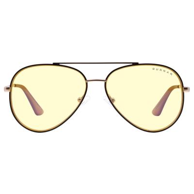 GUNNAR kancelářske/herní brýle MAVERICK BLACK/GOLD * jantárová skla * BLF 65 *  GUNNAR focus