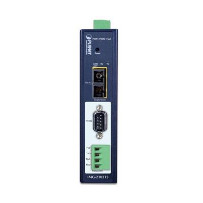 Planet MODBUS průmyslová brána RS-232/422/485 na IP, 1x COM, 100Base-FX SC SM 30km, RTU/ACSII, -40až+75°C, 9-48VDC,IP30