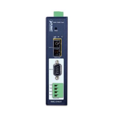 Planet MODBUS průmyslová brána RS-232/422/485 na IP, 1x COM, 100Base-FX SC MM 2km, RTU/ACSII, -40až+75°C, 9-48VDC,IP30