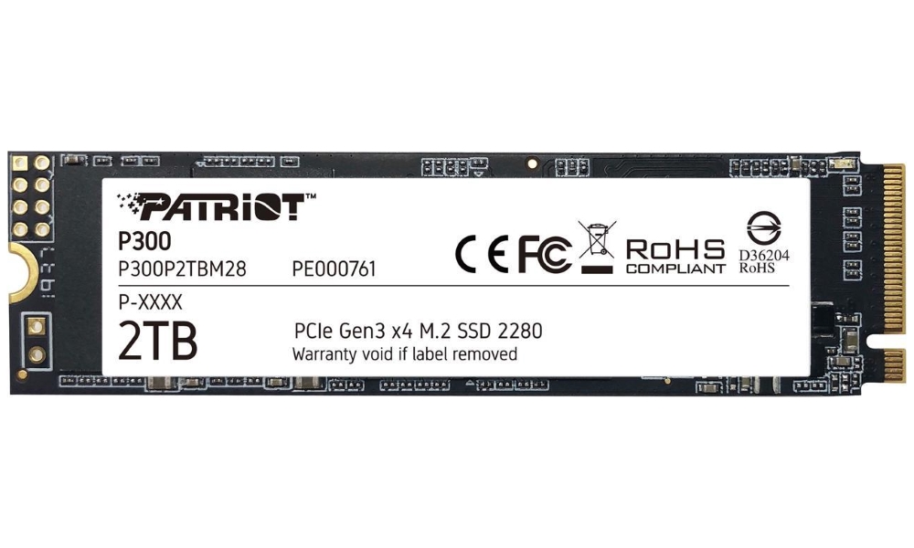 PATRIOT P300 2TB SSD / Interní / M.2 PCIe Gen3 x4 NVMe 1.3 / 2280