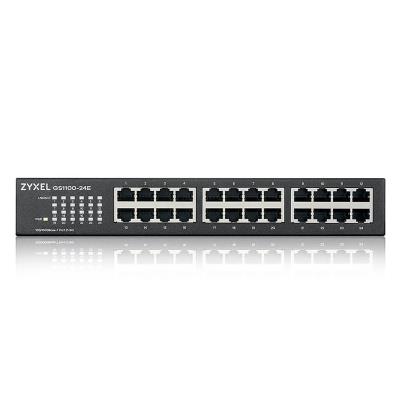 ZyXEL GS1100-24E, 24-port 10/100/1000Mbps Gigabit Ethernet switch v3, Fanless,  desktop