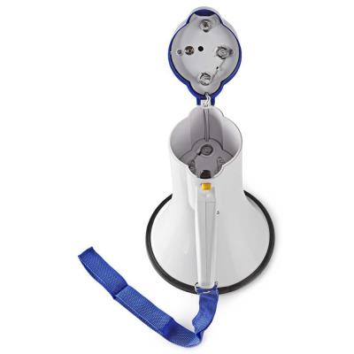 NEDIS megafon/ rozsah 250m/ hlasitost 115dB/ vestavěný mikrofon/ vestavěná siréna/ funkce nahrávání/ bílo-modrý