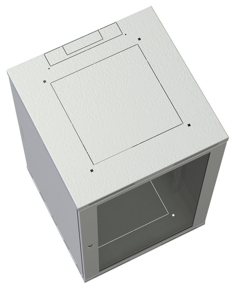 Solarix rozvaděč nástěnný SENSA 15U 600mm, šedá RAL 7035, SENSA-15U-66-11-G