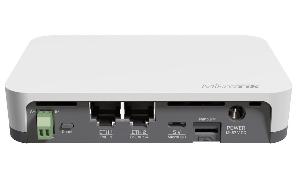 MikroTik KNOT IoT Gateway  CAT-M/NB, Bluetooth, 2x LAN, 1x SIM, microUSB, 2.4 GHz b/g/n, L4