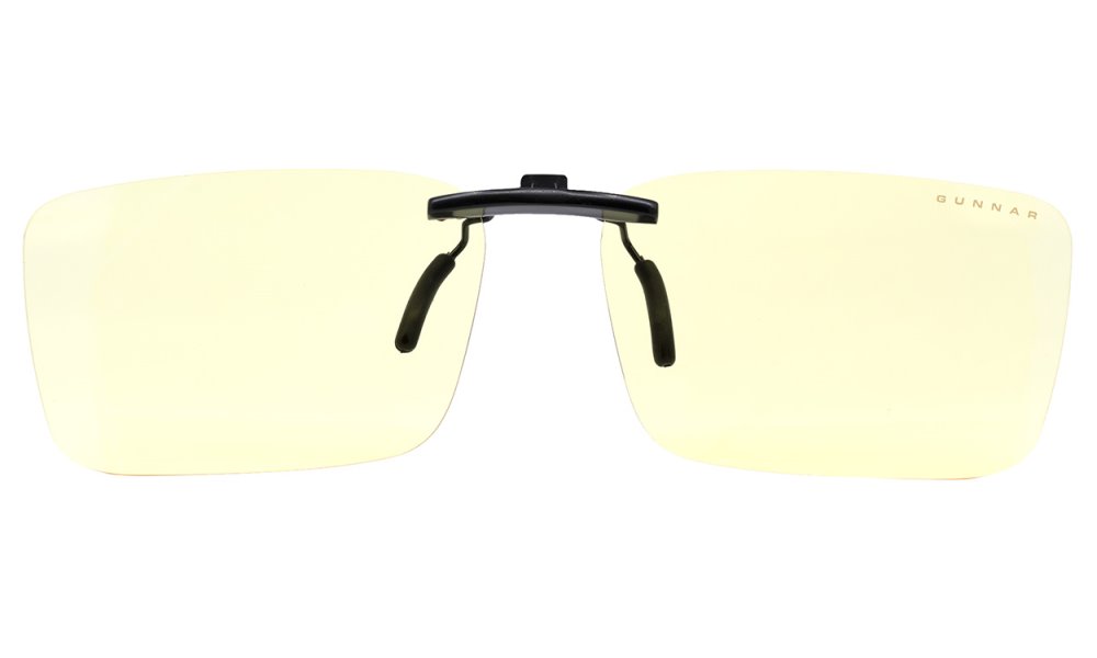 GUNNAR kancelářske/herní brýle CLIP-ON ONYX * jantárová skla * BLF 65 * NATURAL focus