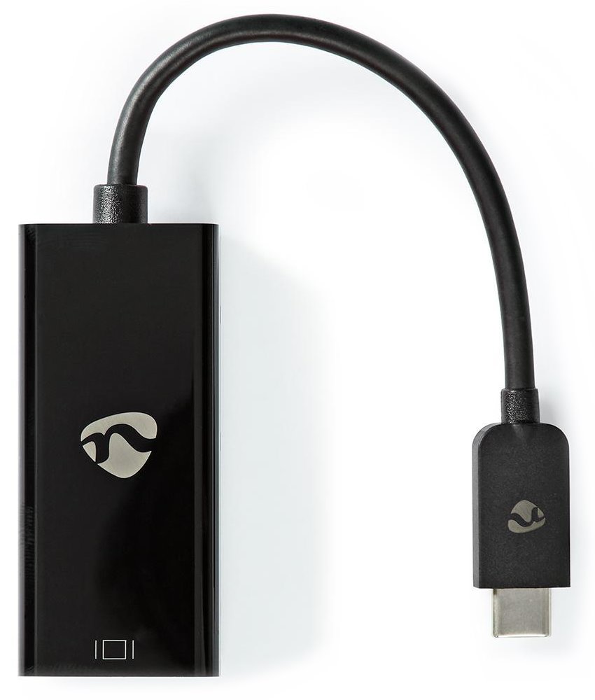 NEDIS kabelový adaptér USB 3.2 Gen 1/ USB-C zástrčka - Mini DisplayPort zásuvka/ kulatý/ černý/ 20cm